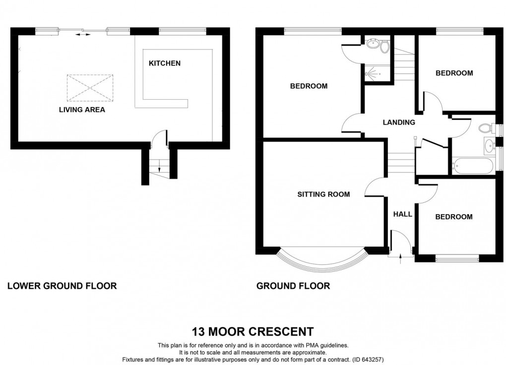 Floorplan for Moor Crescent, Skipton