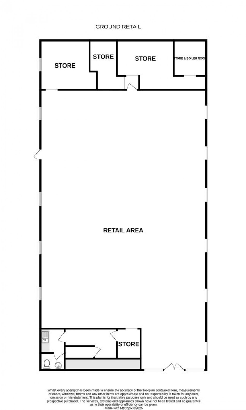 Floorplan for Ground Floor Retail Unit, Albion Works, Skipton