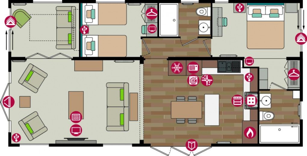 Floorplan for Tarn House Holiday Park, Stirton