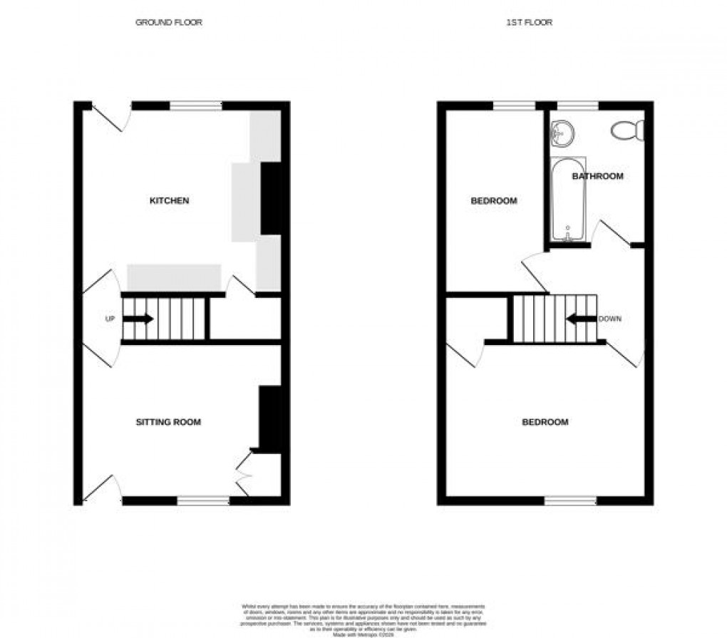 Floorplan for John Street, Earby