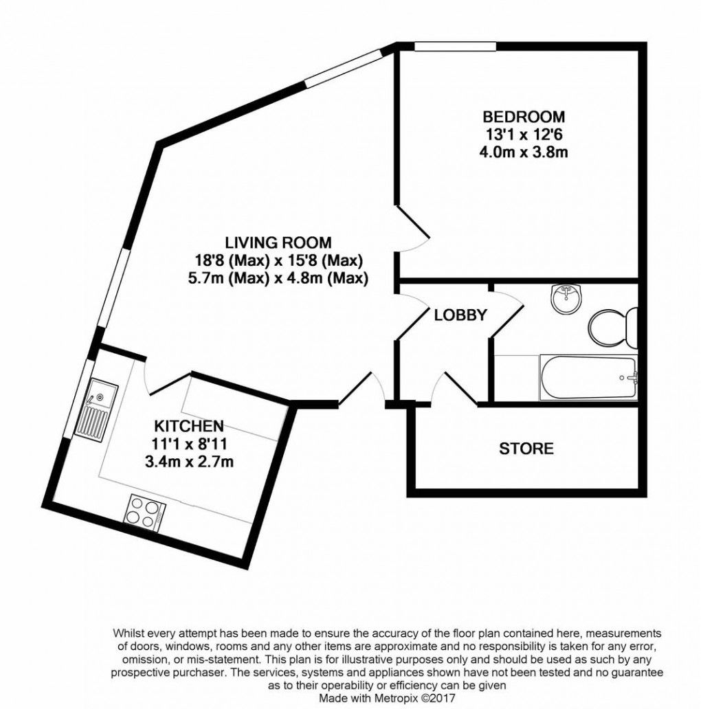 Floorplan for Craven Hall, Sackville Street, Skipton